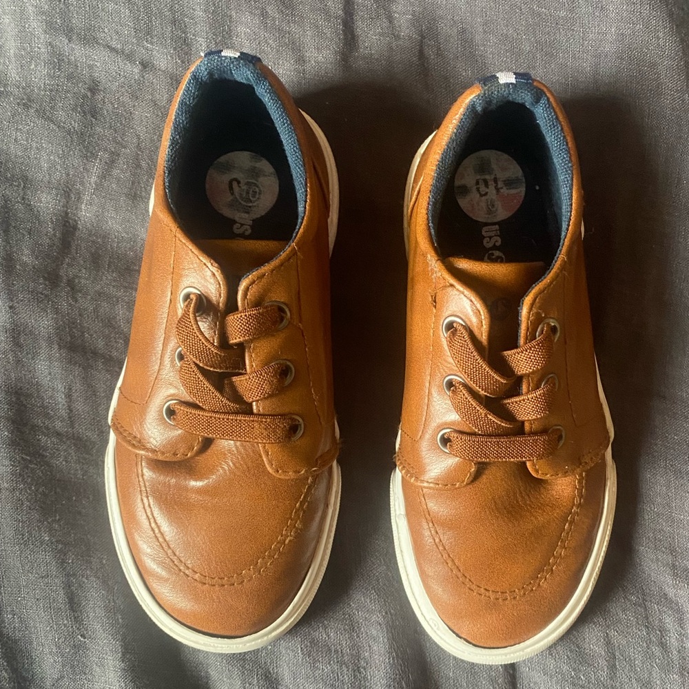 Toddler Boy Faux Leather Sneakers